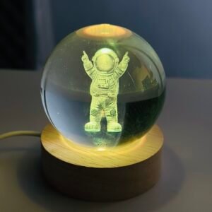3D Crystal Ball – Galaxy (7 Color Base)