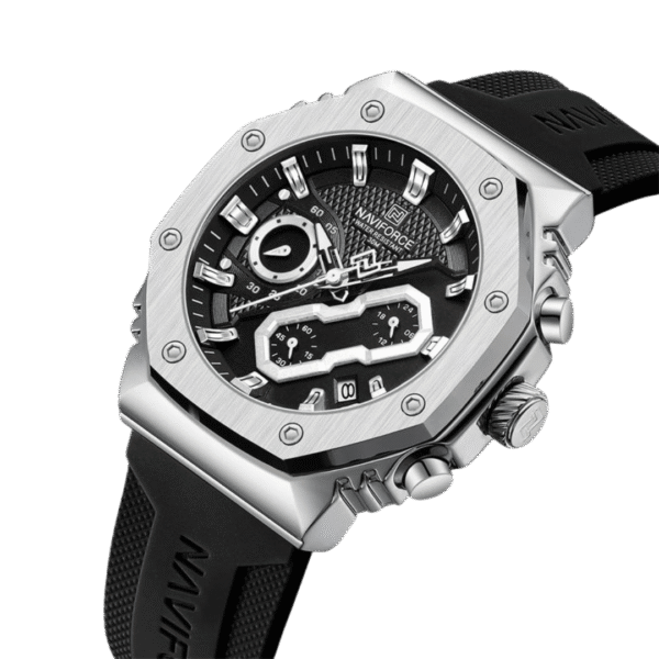 Naviforce 8035 - Sliver Black For Man