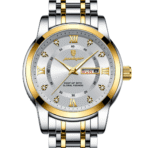 Poedagar 936 Couple Watch - Silver Gold With Premium Box - Image 3